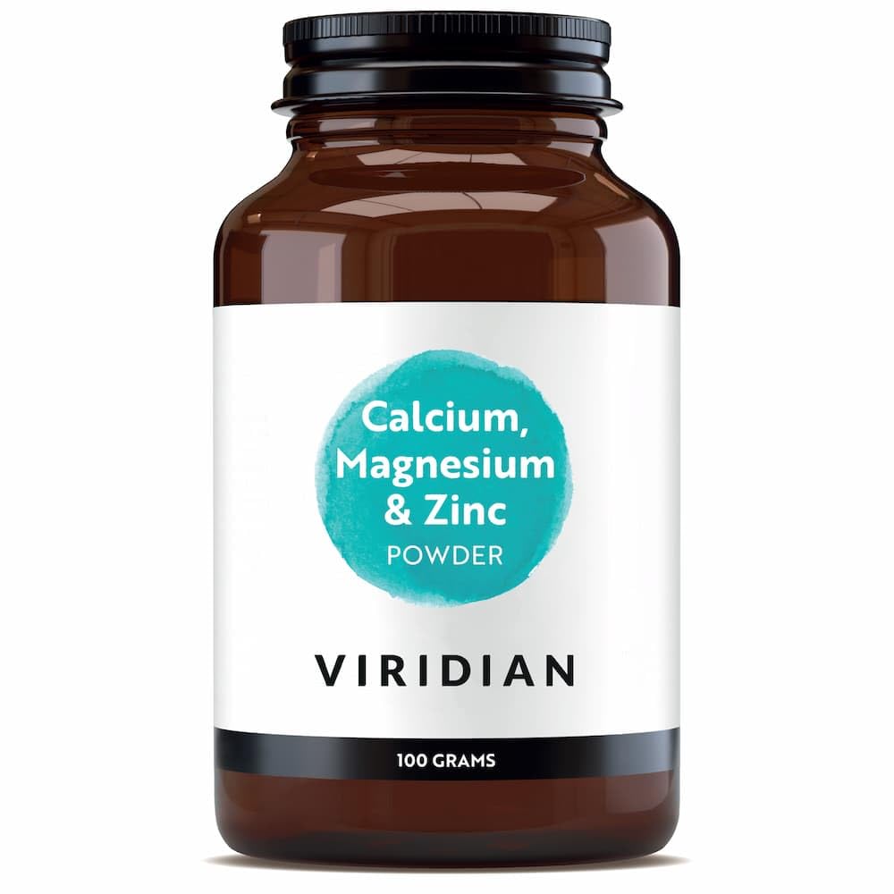 Viridian - Calcium Magnesium & Zinc Powder, 100g | with Vitamin C & Malic Acid | Supports Bone Health, Immunity & Cognitive Function | Skin, Hair, Nails & Eyes | Nutritionist Formulated