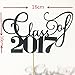 Rainlemon(TM) Glitter Black Class of 2017 Graduation Party Cake Topper