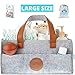 Baby Diaper Caddy Organizer - Large Waterproof Great for Changing Tables, Nursery Storage Bins and Baby Travel for All Diaper Sizes, Wipes, and Toys - Luxury Baby Shower Basket
