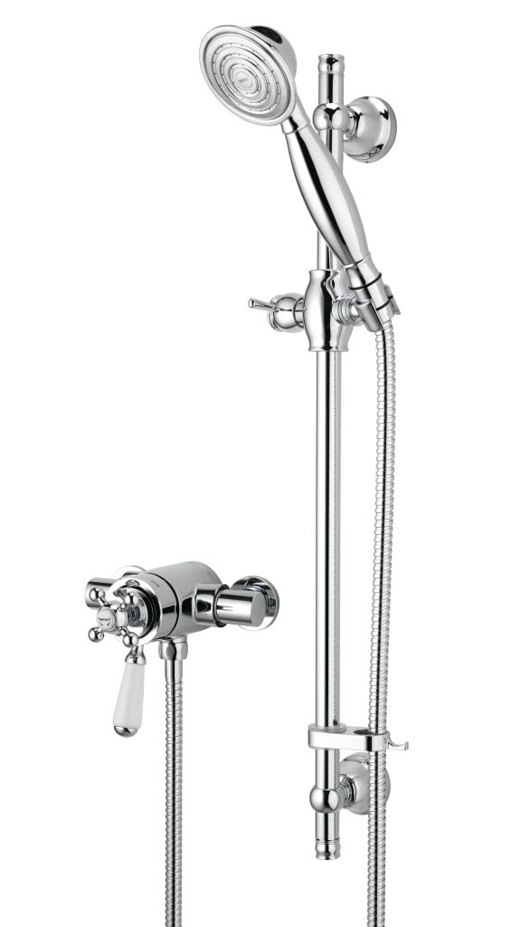Bristan R2 SHXAR C Regency 2 Shower Valve with Adjustable Riser Kit - Chrome, Metallic