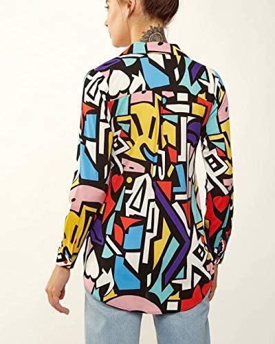 Blouses for Women Fashion, Casual Long Sleeve Button Down Shirts Tops, XS-3XL 4 Blouses for Women Fashion, Casual Long Sleeve Button Down Shirts Tops, XS-3XL