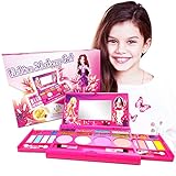 Makeup for Girls - Princess Fashion Girls Makeup Vanity Cosmetics Set - Washable Real Girl Makeup Kit - Deluxe Cosmetic Palette with Mirror for Girls - Beauty Cosmetics Girl Fashion Kit - NON TOXIC