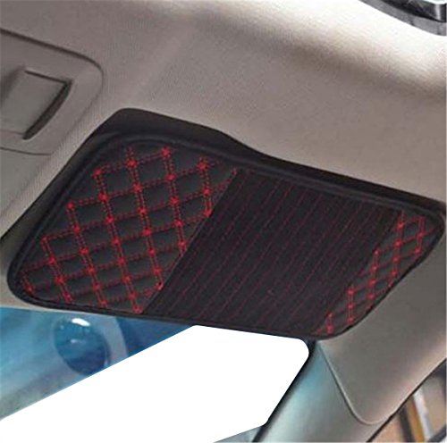 BININBOX Auto Car Sun Visor Organizer Pouch Bag Card Storage CD DVD Disk Holder Multi-Purpose Folder Pocket 9 Capacity (Red)