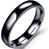 Jude Jewelers 4mm Stainless Steel Classical Simple Plain Dome Style Wedding Band Ring
