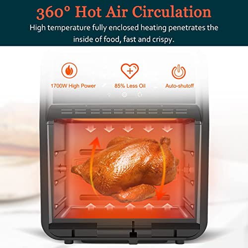 AUMATE Air Fryer Oven with Rotisserie Dehydrator 13QT, 10-in-1