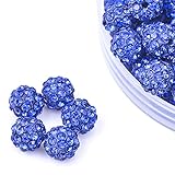 iCherry(TM) 10mm 100pcs/Lot Roral Blue Clay Pave Disco Ball for Rhinestone Crystal Shamballa Beads Charms Jewelry Makings