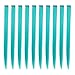 OneDor 23 Inch Colored Party Highlights Straight Hair Clip Extensions. Heat-Resistant Synthetic Hair Extensions in Multiple Colors (10 Pcs Teal Blue)