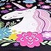 Sleepwish Unicorn Bedding 3 Piece Flower Girl Bedding Set Cartoon Unicorn Pink Black Bedspreads Cute Duvet Covers for Teens (Full)