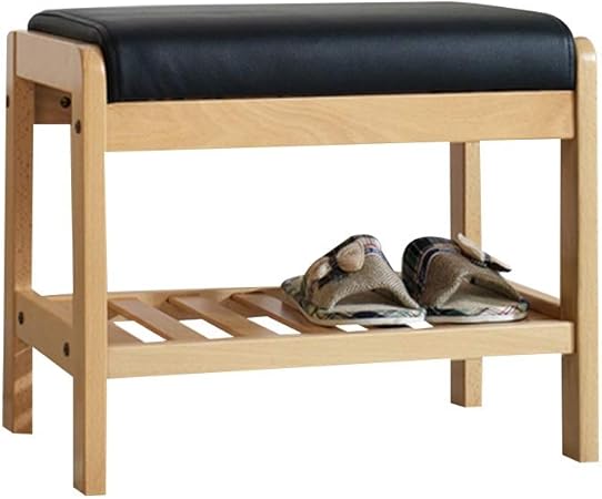jp: Wooden Color Shoe Storage Bench 