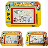 Magnetic Drawing Board,4 Color Zone Erasable Colorful Magna Doodle Toys Writing Sketching Pad - Boy Girl Painting Learning Birthday Gift Present