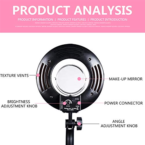 Selfie Ring Light Photo Live Stream Video Make Up Light Lamp Dimmable 8-inch 24W 5500K for Portrait Photography and YouTube Vine Video Shooting - Thumbnail 4