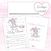 Rebanah Pink Elephant Girl Baby Shower Invitations with Envelopes for Elephant Theme Baby Shower -Fill in Invites (Large 5x7) 25 Count