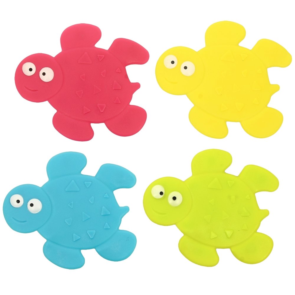 Promobo Set 4 Stuck Rutschfest Kinder Saugnapf Bad Form Spielerisch Schildkrote Mehrfarbig