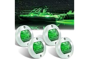 Boaton Boat LED Night Fishing Lights, Courtesy Lights, Deck Lights, Marine Boat Led Lights, Boat Interior Lights, Boat Navigation Lights, Navigation Lights For Boats Led (Green)
