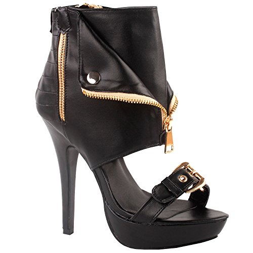 SHOW-STORY-Punk-Stud-Buckle-High-Heels-Stilettos-Pumps-with-Zipper-Bootie-SandalLF30103
