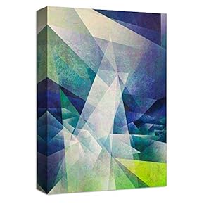 Canvas Wall Art Abstract Ink Collage Design Painting Artwork for Home Prints Framed - 12x18 inches