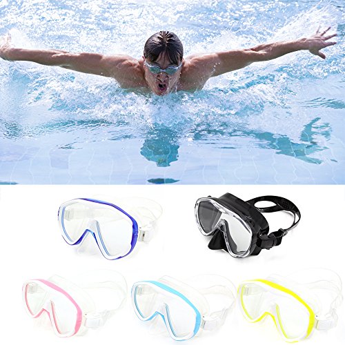 Luerme Swim Goggles Diving Mask Scuba Diving Free Diving Snorkeling Mask Adults Flexible Silicone Tempered Glass Lens PC Frame Face Plates Underwater Sports Diving Goggles Accessories (Yellow) - Thumbnail 4