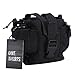OneTigris MOLLE Canteen Pouch Military 1000D Nylon 1 Quart Canteen Cover Pouch (Black-Without Shoulder Strap)