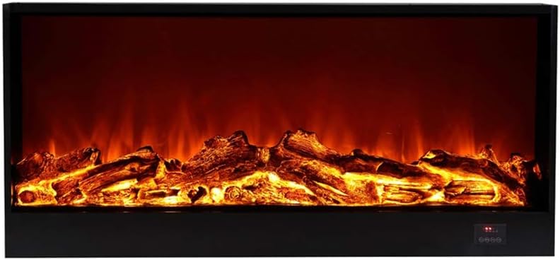 MELLRO European Electric Fireplace LED Light Ornamental Fireplace Core Simulation Flame European Electric Fireplace Embedded Fireplace Fake Flame Fire Electronic Fireplace With Remote