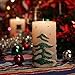 Christmas Tree Moving Flame LED Candle with Timer, 3 x 6