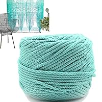 tyoungg Natural Cotton Macrame Wall Hanging Plant Hanger Craft Making Knitting Cord Rope 4mm Diameter Lake Blue