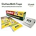 DressBand Clothes Moth Traps 12 Pack - Pheromone Glue Pre-Baited Traps, Odorless and Non-Toxic