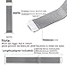 top4cus Double Electroplating Milanese Loop Stainless Steel Replacement iWatch Band with Magnetic Closure Clasp for Apple Watch - 42mm Regular Length - Silver
