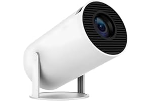 Mini Projetor Portátil 5G Wi-Fi 6 Bluetooth 5.0 Android 11 4K 1080P Full HD 8000 Lumens LED Auto Correção Trapezoidal Horizontal Rotação 180° Ideal para Projeções Cinemáticas