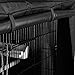 Yaheetech Large Black Bird Cage Cover w/Mesh Window/Storage Pocket Good Night Lightweight & Washable Universal Parrot Cage Cover 41.3in x 27.6in x 48in Black