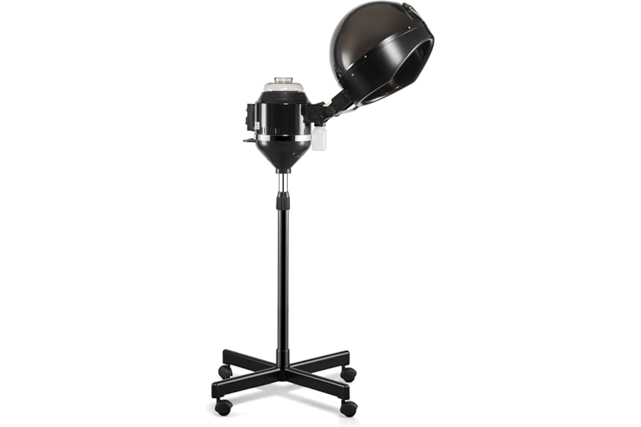 Artist hand Professional Hair Steamer for Deep Conditioning, Height-Adjustable Standing Hair Steamer with Timer, Hairdressing Care Hood Color Processor Beauty Salon Home