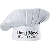 Hyzrz Funny Chef Hat - Don't Mess with The Chef - Adjustable Kitchen Cooking Hat for Men & Women
