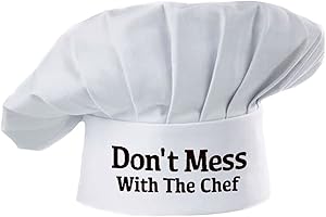 Hyzrz Funny Chef Hat - Don't Mess with The Chef - Adjustable Kitchen Cooking Hat for Men & Women