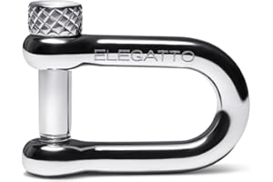 Elegatto Classic Mini Shackle Replacement | Polished & Brushed Stainless Steel Finishes | Compatible Helix & Viva Bracelets