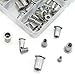 Sutemribor 304 Stainless Steel Flat Head Threaded Rivetnut Insert Nutsert Rivet Nut Assortment Kit 120 Pieces, 6 Sizes - M3 M4 M5 M6 M8 M10