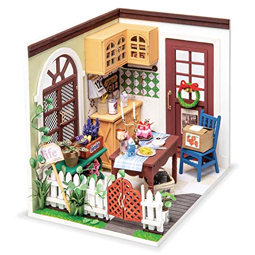 RoWood DIY Miniature Dollhouse Kit, Mini House Model Kit to Build, Gift