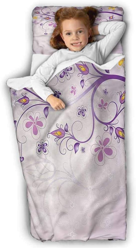 Violet Daycare Sleeping Bag Spring Growth Branches for Daycare and Preschool 43X21 INCH