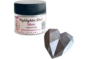 SILVER HIGHLIGHTER DUST (5 GRAMS) (5g grams Net. container) by Oh! Sweet Art Corp