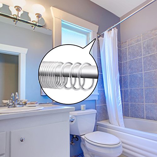 24 Packs Plastic Shower Curtain Rings Hooks for Bathroom Shower Window