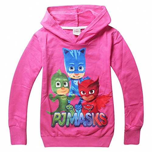 Owone Box Baby Kids Birthday gift PJ Masks Baby Kids Long sleeve fleece T-shirt 2-7 Years hoodies, Pink D, 0A/100CM/2-3T