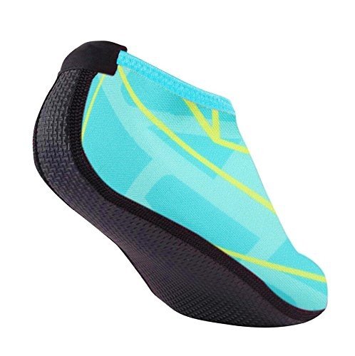 Coohole Hot Sale ! Men Women Outdoor Water Sport Diving Swim Socks Yoga Socks Soft Beach Shoes Exercises (Blue, XXXL) - Thumbnail 2