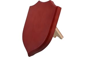 SUPVOX Wooden Shield Award Plaque with Natural Grain, Solid Wood Ornament for Veterans and Retirees,