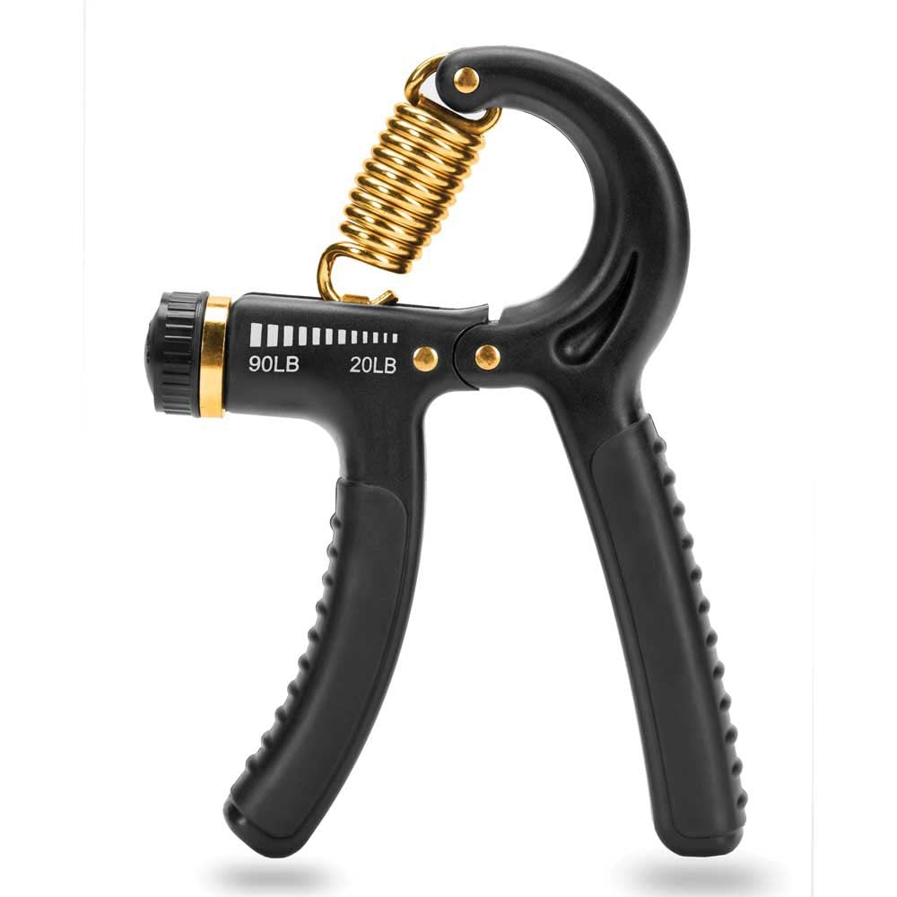 SKLZ Grip Strength Trainer, Hand Exerciser Grip Strengthener, Strength Training Equipment, Adjustable Resistance, Black, 20-90lb/9.07-40.82kg