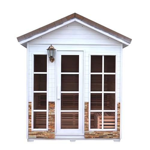 ALEKO Traditional Wet Dry Outdoor Sauna Canadian Red Cedar 6 Person