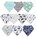 Cherub Baby Bandana Drool Bibs 10 Pack, Absorbent Bandana Bib for Drooling and Teething, Soft Organic Cotton Baby Bibs for Boys