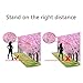 GYA 7x5ft Cherry Blossoms Street Studio Photography Backdrop Beautiful Flower Background Photo for Wedding Vinyl