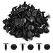 Uxcell a16072100ux0898 8mm Black Plastic Bumper Fastener Rivets Trim Fastener Moulding Clip, 100 Piece (for Auto Car)