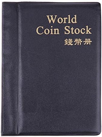 Anysell88 120 Pockets Coin Album Holders Collection Storage Book PVC Black