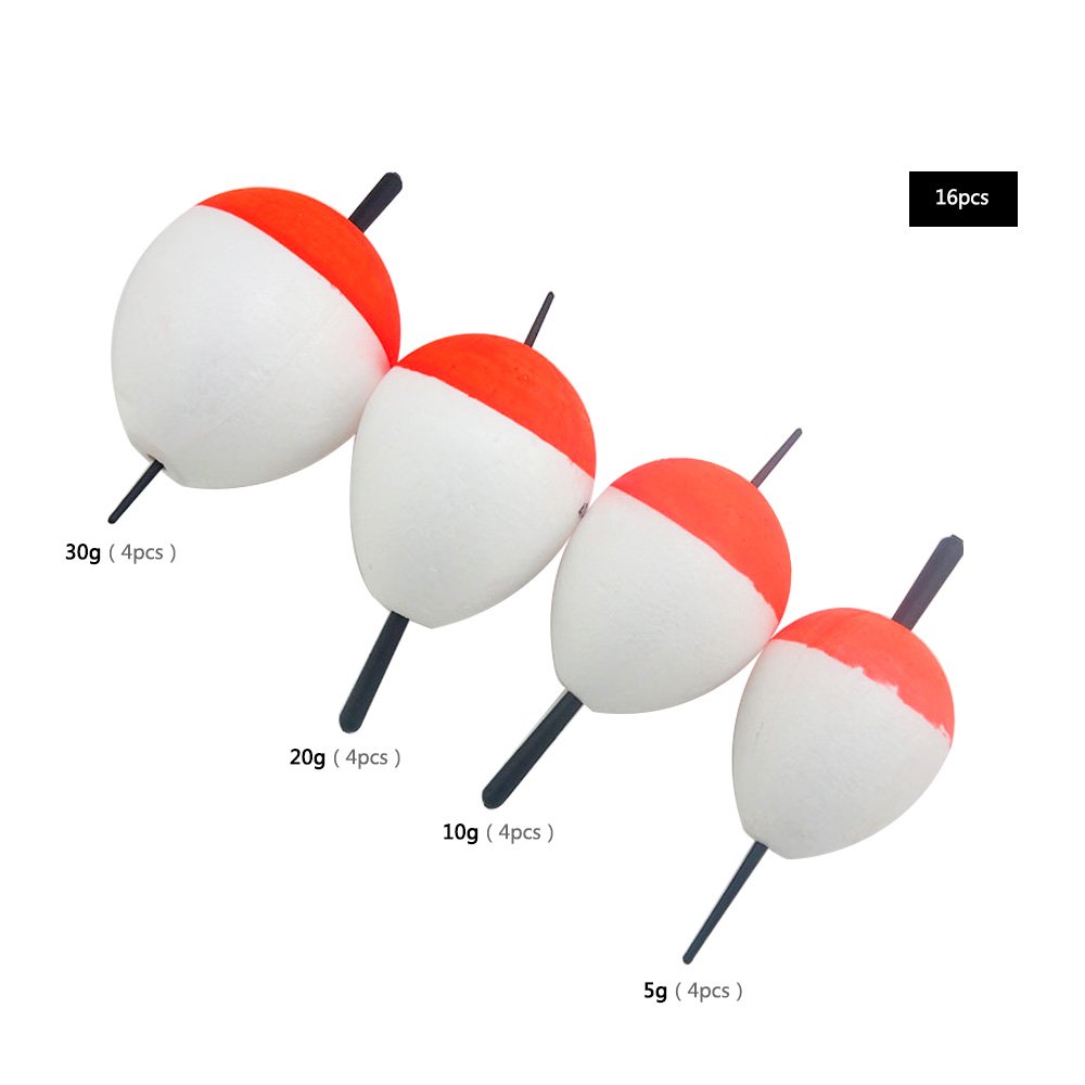 Fyydes Flotteurs Ronds, 12pcs Bobbers De Pêche Fixés ABS Snapon Flotteurs Rouge Blanc Rond Flotteurs De Pêche Bobbers, Accessoires De Pêche