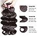 YIROO 8 A Grade Malaysian Hair Bundles, 12 14 16 Inch Body Wave Hair 3 Bundles Mixed Length 95-100g/PC Unprocessed Human Hair Weave Natural Black Color