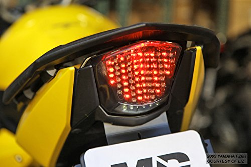 2009-2017 Yamaha FZ6R Integrated Sequential LED Tail Lights Smoke Lens